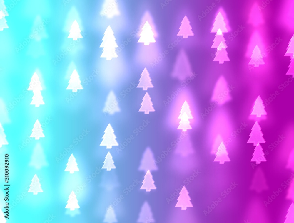 Colorful abstract background with bokeh light for desktop wallpaper for website design, holiday, Christmas and New year background.- Illustration.