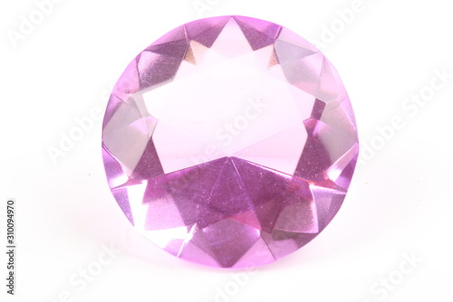 Purple diamond on a white background