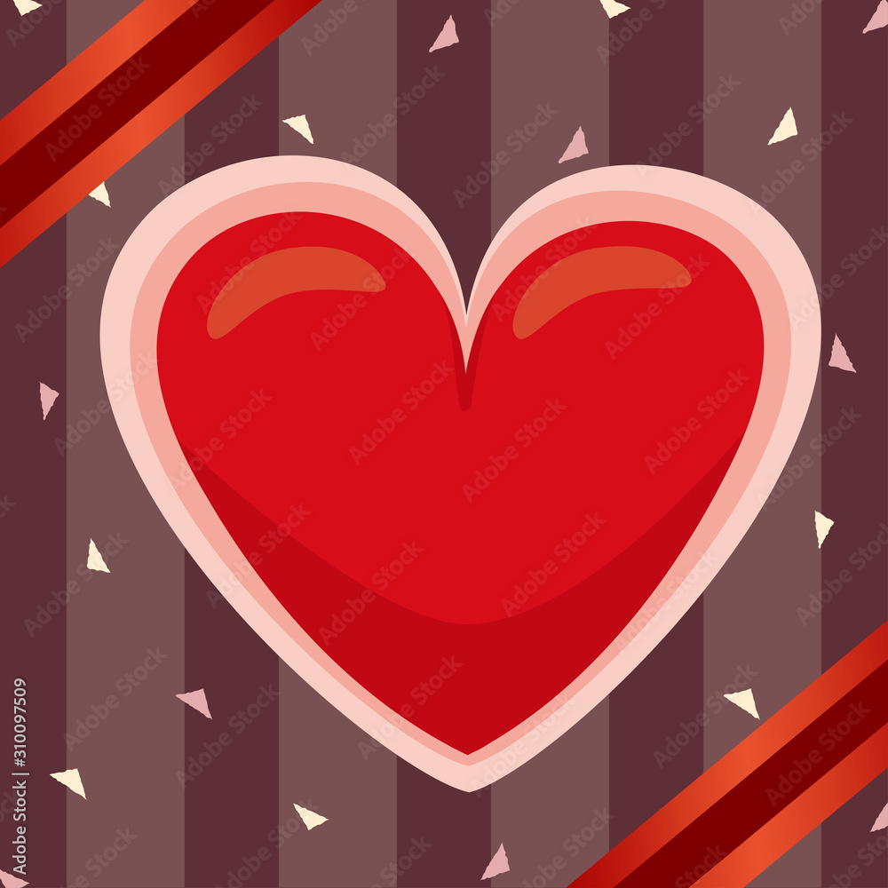 バレンタイン ハート メッセージ コピースペース Stock Vector Adobe Stock