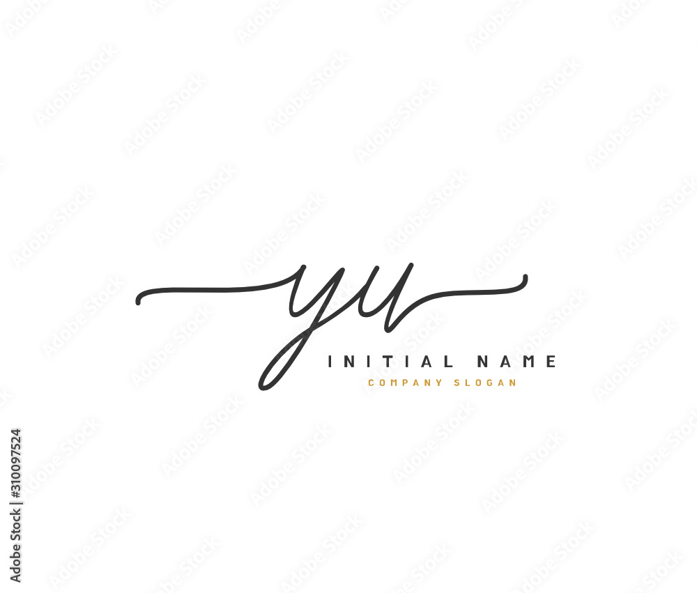 Y U YU Beauty vector initial logo, handwriting logo of initial signature, wedding, fashion, jewerly, boutique, floral and botanical with creative template for any company or business. Y U YU Beauty vector initial logo, handwriting logo of initial signature, wedding, fashion, jewerly, boutique, floral and botanical with creative template for any company or business.