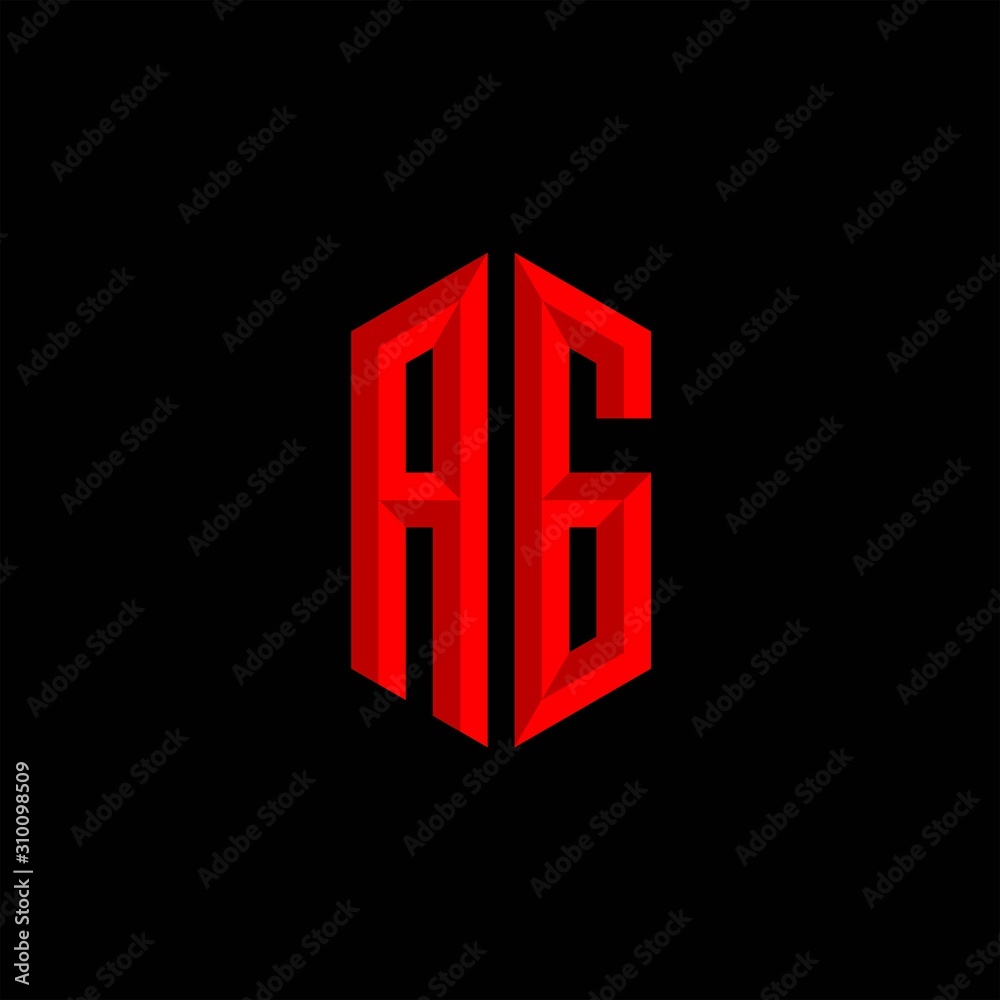 AG Initial Gaming Esport Logo Design Modern Template AG Initial Gaming Esport Logo Design Modern Template