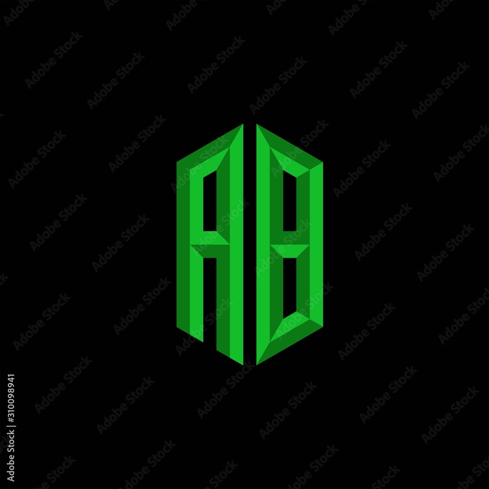 AB Initial Gaming Esport Logo Design Modern Template AB Initial Gaming Esport Logo Design Modern Template
