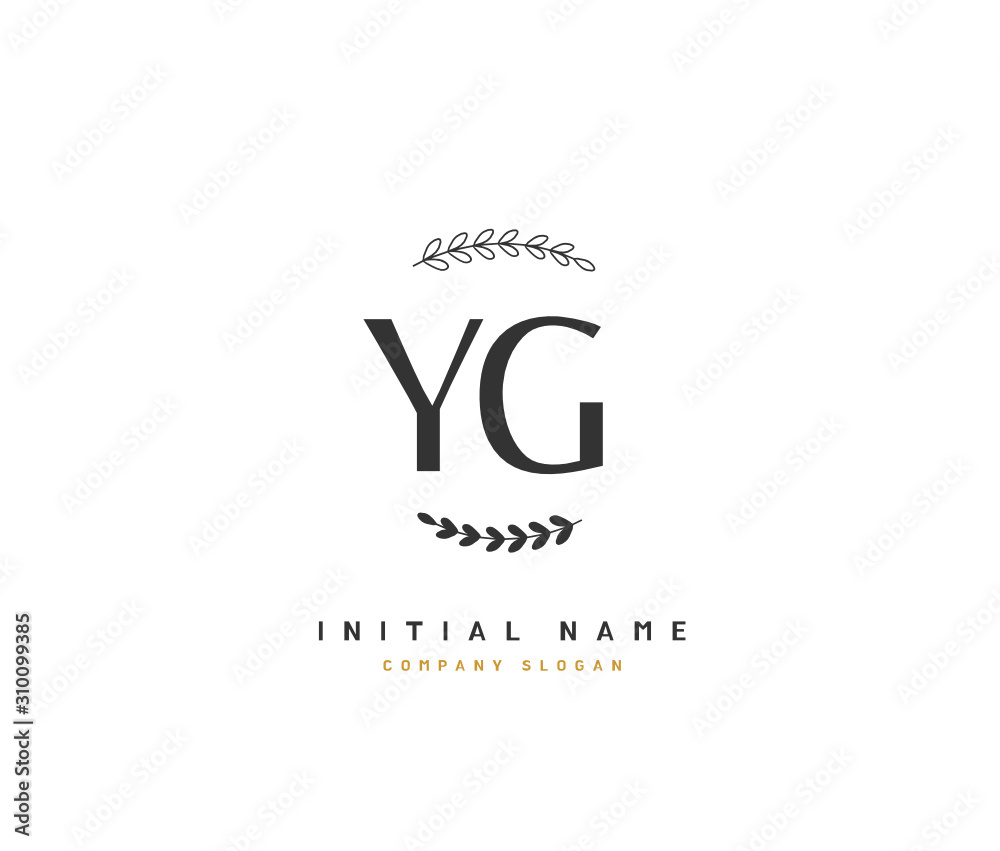 Y G YG Beauty vector initial logo, handwriting logo of initial signature, wedding, fashion, jewerly, boutique, floral and botanical with creative template for any company or business. Y G YG Beauty vector initial logo, handwriting logo of initial signature, wedding, fashion, jewerly, boutique, floral and botanical with creative template for any company or business.