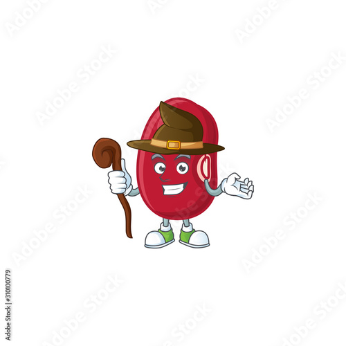Happy Face Witch adzuki beans cartoon character style