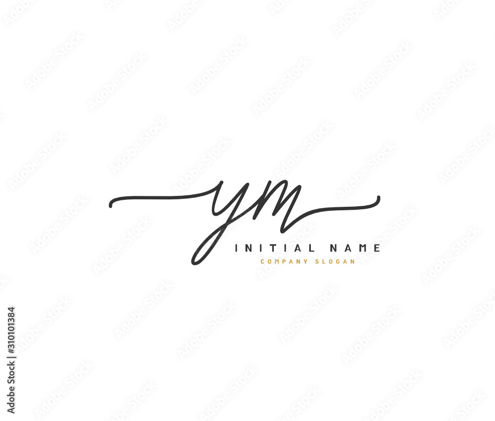 Y M YM Beauty vector initial logo, handwriting logo of initial signature, wedding, fashion, jewerly, boutique, floral and botanical with creative template for any company or business. Y M YM Beauty vector initial logo, handwriting logo of initial signature, wedding, fashion, jewerly, boutique, floral and botanical with creative template for any company or business.