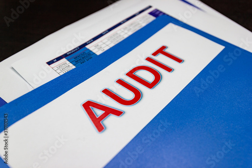 document folder for audit, business concept office