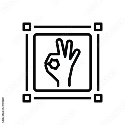 Black line icon for perfect 