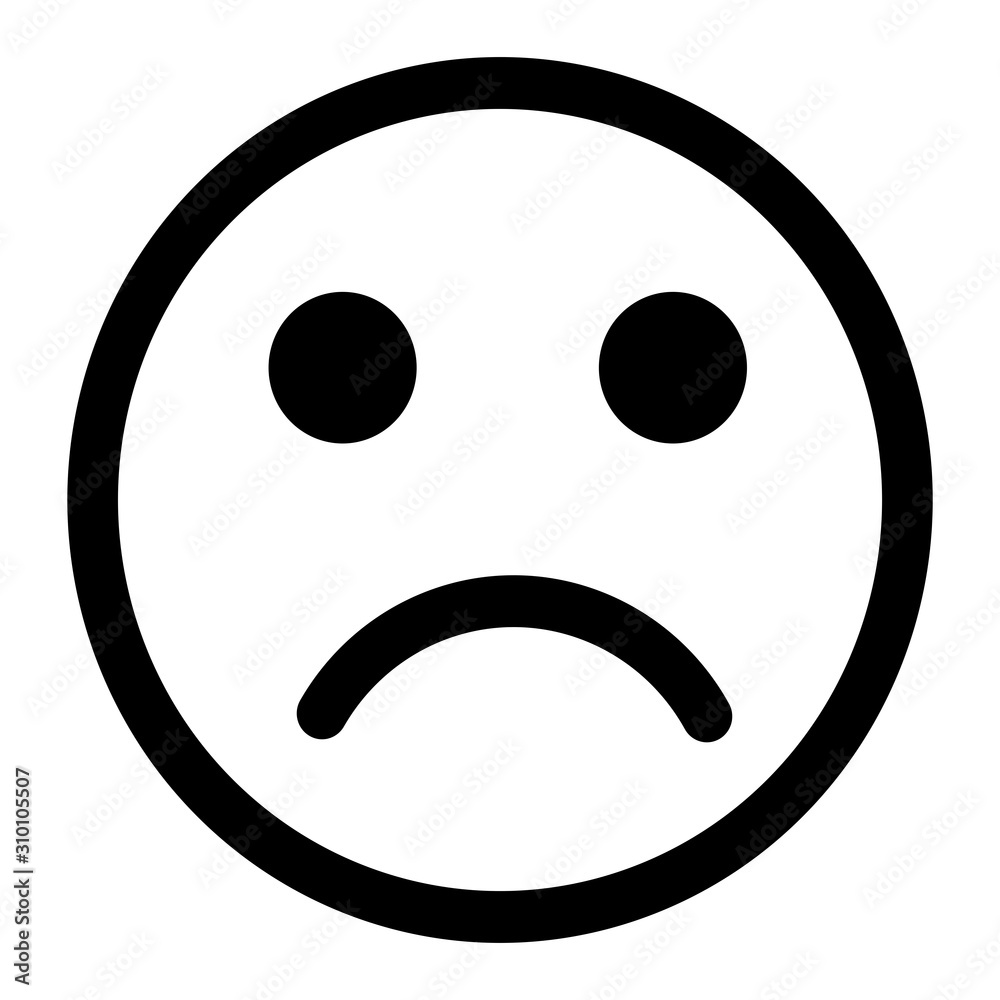 smiley face emoticon / emoji line art vector icon for apps and websites smiley face emoticon / emoji line art vector icon for apps and websites
