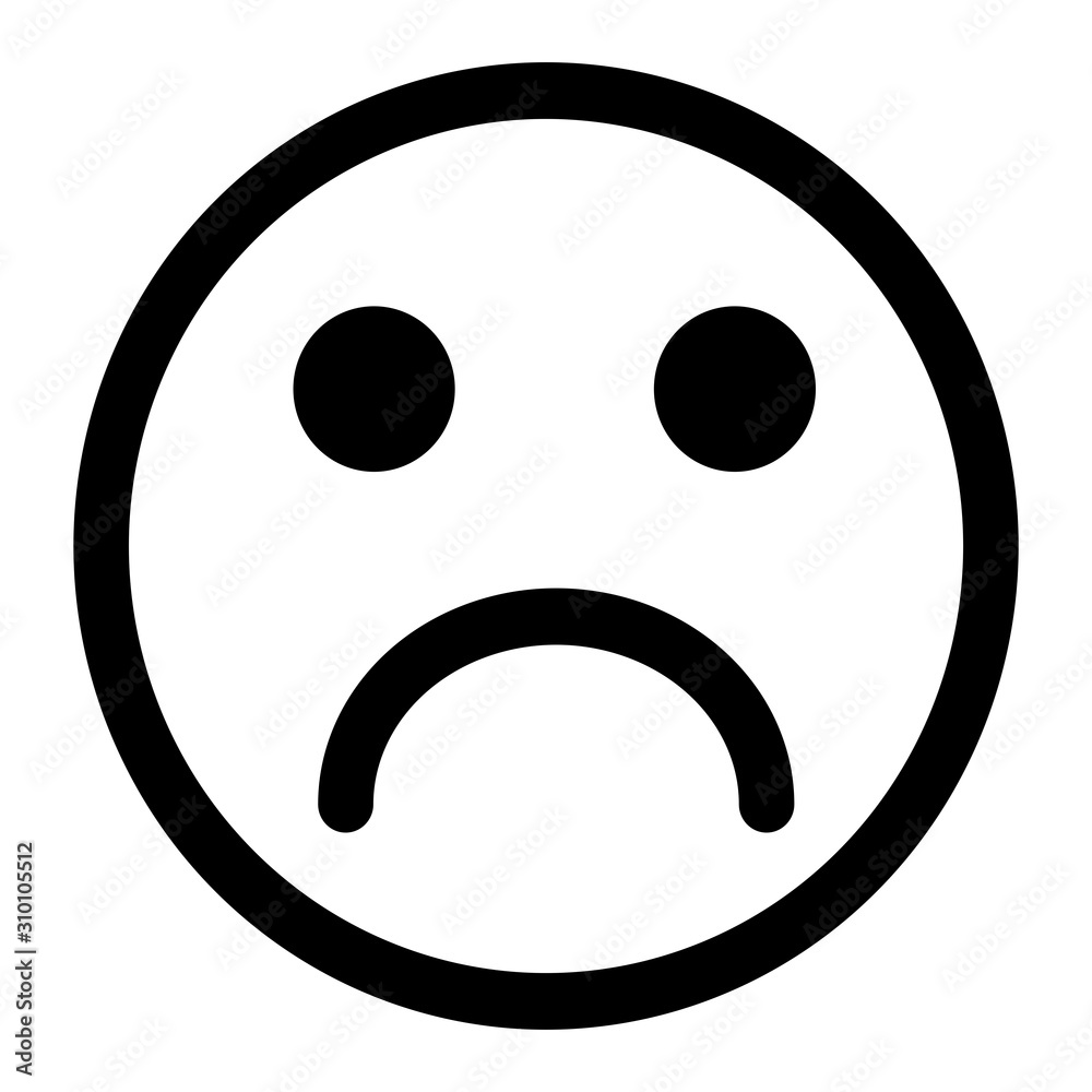 smiley face emoticon / emoji line art vector icon for apps and websites smiley face emoticon / emoji line art vector icon for apps and websites