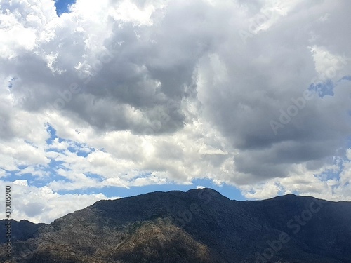 clouds over mountains