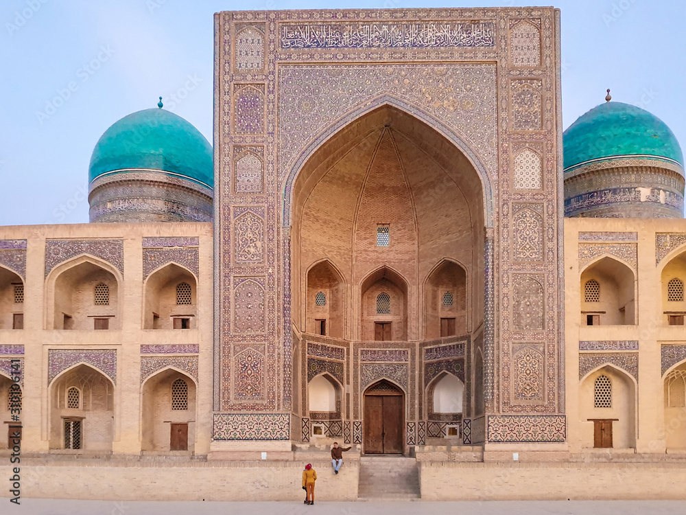 architectural ancient ensemble of mosque and minaret	