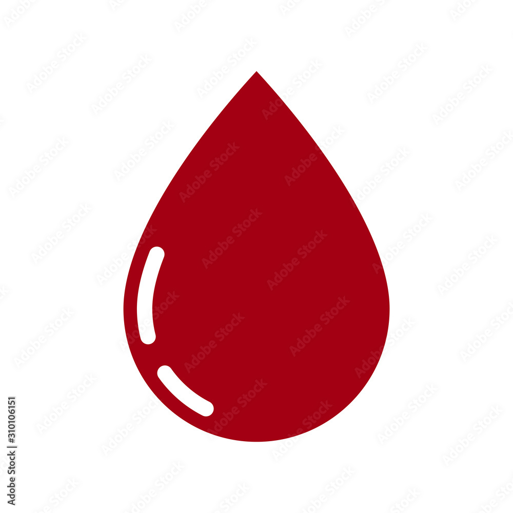 Fototapeta premium Blood drops, water, oil icon vector in trendy style