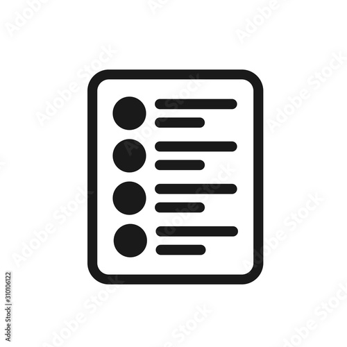 List Icon Vector Illustration. Flat List Icon – Vector