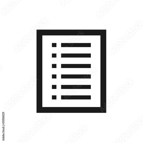List Icon Vector Illustration. Flat List Icon Sign – Vector