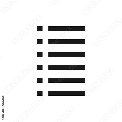 Flat List Icon Symbol Illustration Design – Vector