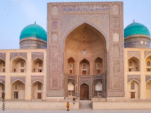 architectural ancient ensemble of mosque and minaret	