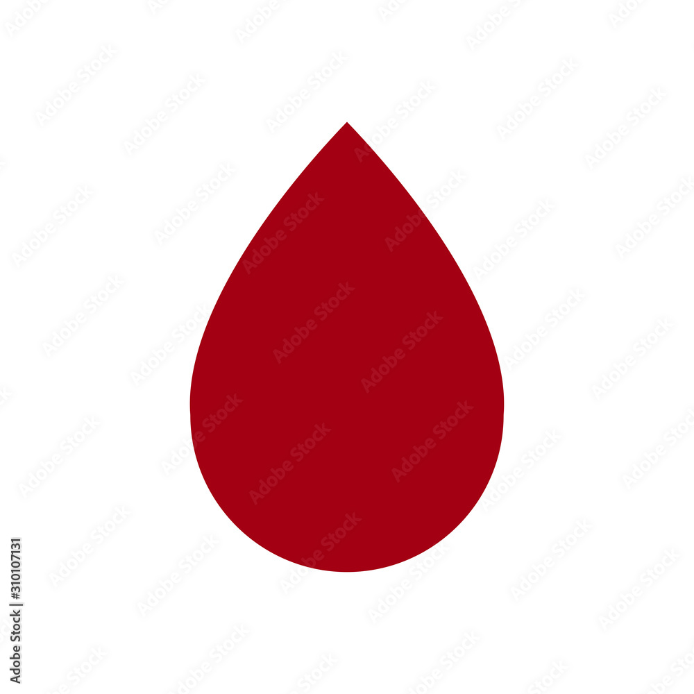 Fototapeta premium Blood drops, water, oil icon vector in trendy style