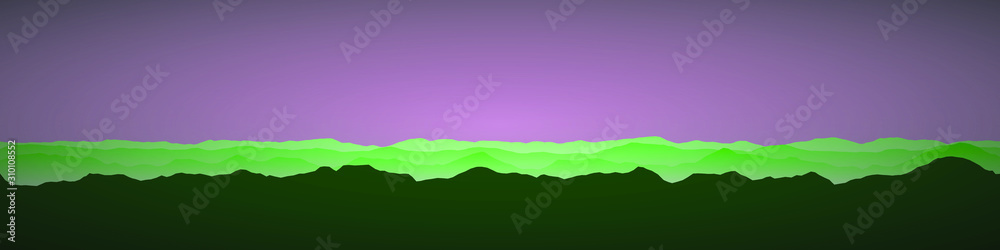 Obraz premium Color Mountains Landscape Generative Art background illustration