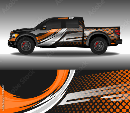 Car wrap decal design vector, custom livery race rally car vehicle sticker and tinting.