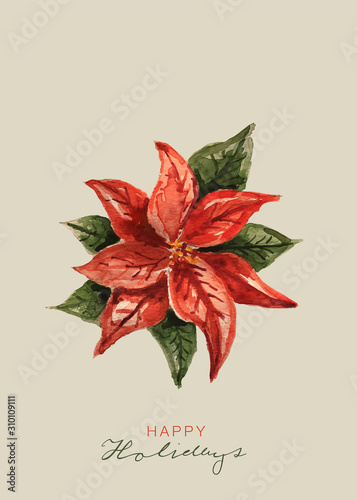 Holiday Greeting Card Collection. Vector Illustration.