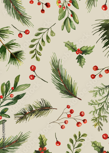 Holiday Greeting Card Collection. Vector Illustration.