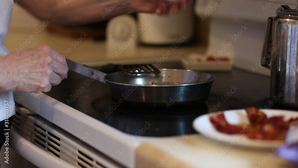 Cracking Egg In Frying Pan Cracking Egg In Frying Pan