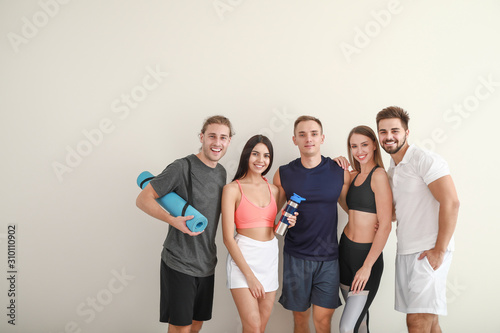 Group of sporty friends on ...