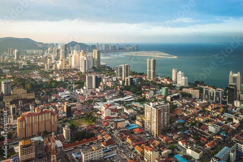 skyline of george town in penang  malaysia