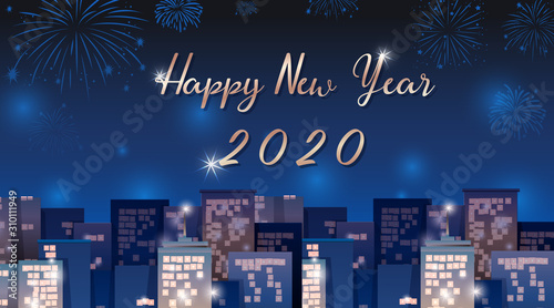 Happy new year background design for 2020
