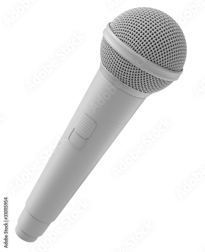 micro karaoké microphone sans fil bleu dent isolé sur blanc Contexte  21529832 Photo de stock chez Vecteezy