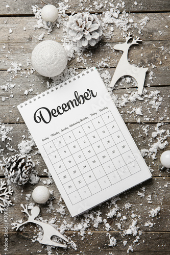 Christmas decor, snow and c...