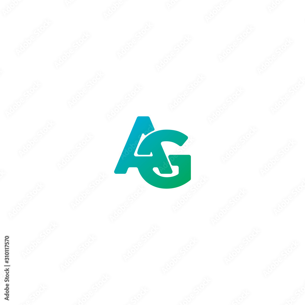 Initial letter AG logo design vector Initial letter AG logo design vector