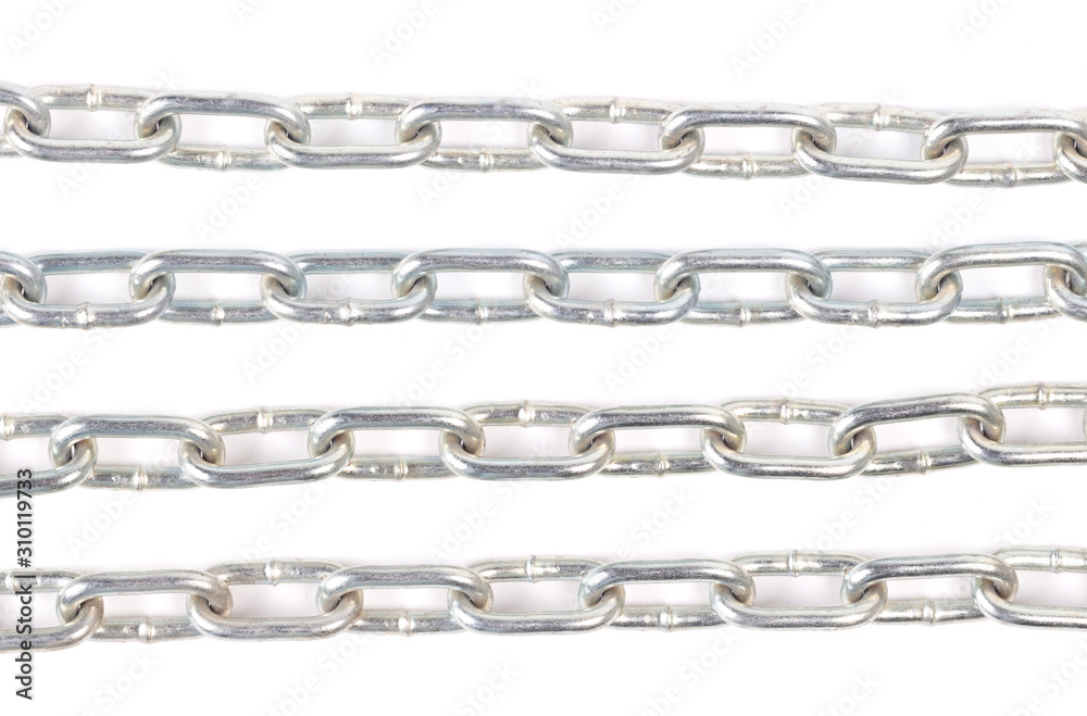 Obraz premium Long silver colored chain