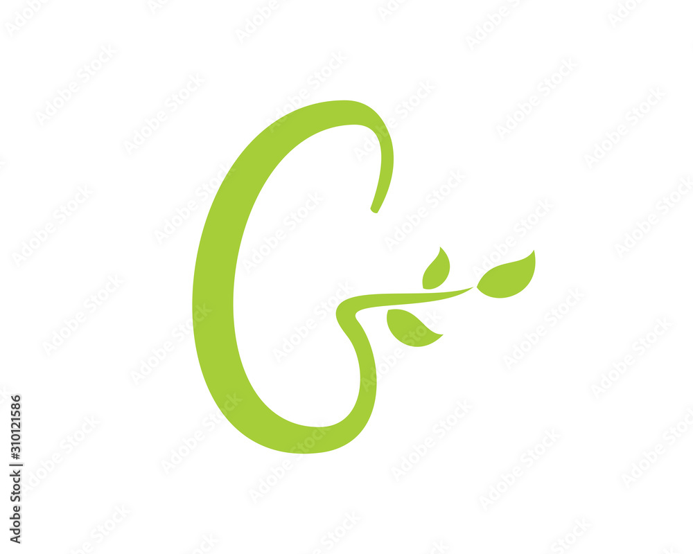 Letter G With Leaf Logo Vector 003 Letter G With Leaf Logo Vector 003