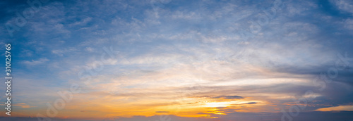 Sunset sky for background,sunrise sky and cloud at morning. © Praew stock
