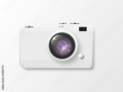 Vector 3D white camera