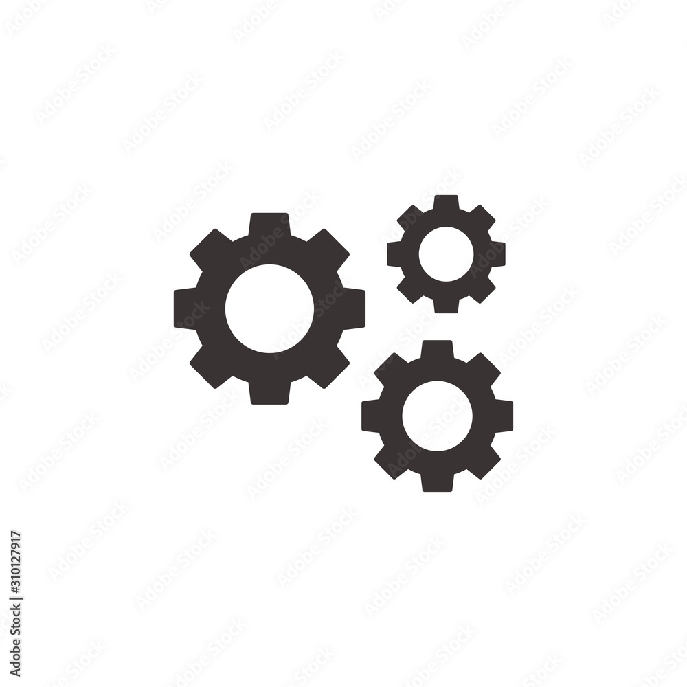 vector icon cogwheel. Setting icon vector. vector image machine gears and transmission parts