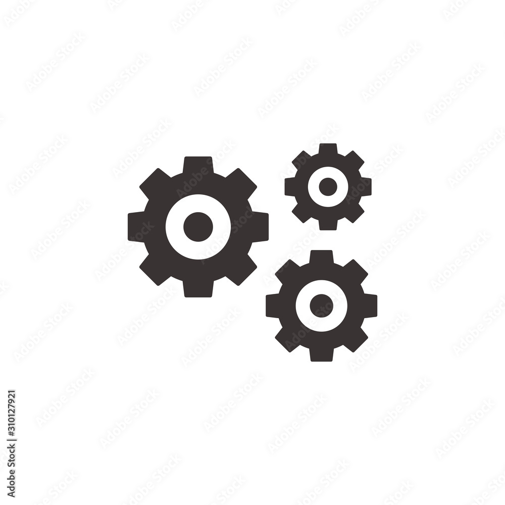 vector icon cogwheel. Setting icon vector. vector image machine gears and transmission parts