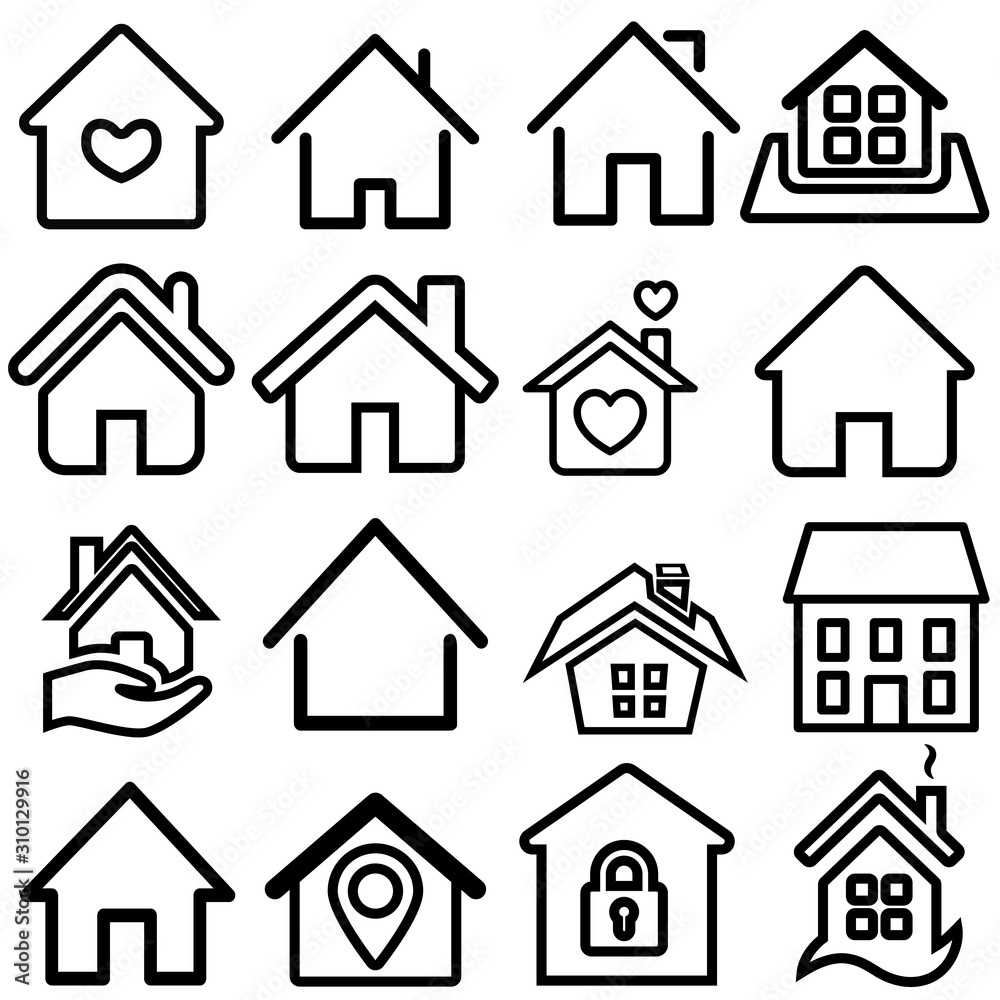 House Icon vector Set. House vector illustration sign. home symbol. homepage logo. House Icon vector Set. House vector illustration sign. home symbol. homepage logo.