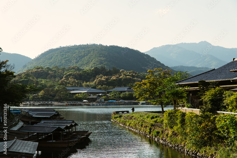 View of the river Kyoto Japan