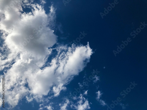 blue sky and cloud in Japan.