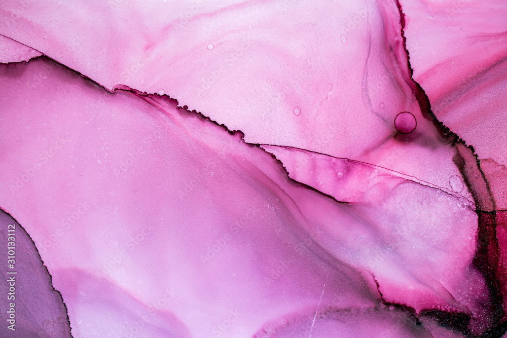 Obraz premium Alcohol ink. Style incorporates the swirls of marble or the ripples of agate. Abstract painting, can be used as a trendy background for wallpapers, posters, cards, invitations, websites.