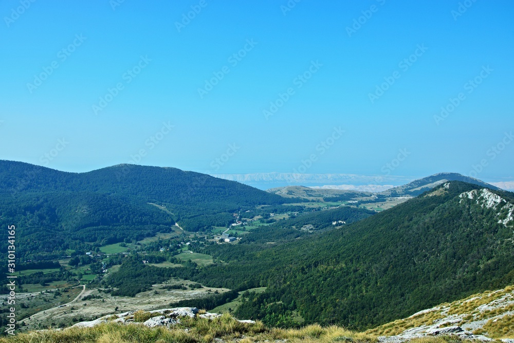 Croatia-outlook from the top Ljubicno Brdo in the Velebit National Park