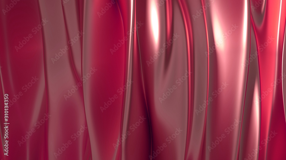 Obraz premium Beautiful luxury elegant backdrop with silk fabric drapery. 3d illustration, 3d rendering.
