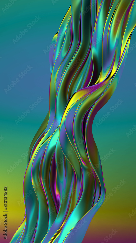 Obraz premium Beautiful luxury elegant backdrop with silk fabric drapery. 3d illustration, 3d rendering.