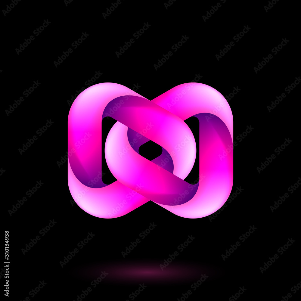 Abstract Pink Model of Geometric Torus Knot Object. Illustration for Science, Digital or Biological Design on Black Background Abstract Pink Model of Geometric Torus Knot Object. Illustration for Science, Digital or Biological Design on Black Background