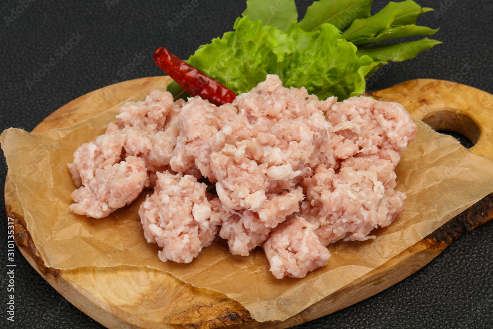 Homemade pork minced meat for cooking Homemade pork minced meat for cooking