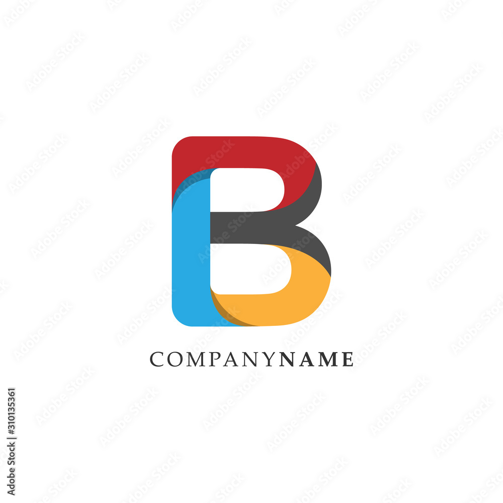 Obraz premium Initial letter B lettermark logo