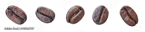 Set of coffee beans isolated on white background © marketlan