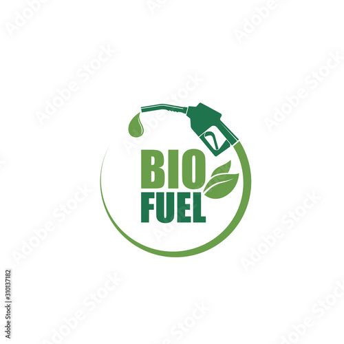 bio fuel pump nozzle icon isolated on white background